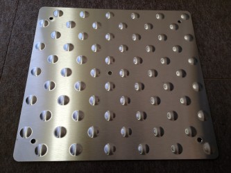 Bande podotactile en inox 450 x 420 x 1.5 mm